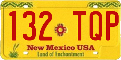 NM license plate 132TQP