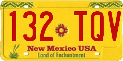 NM license plate 132TQV