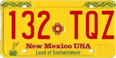 NM license plate 132TQZ
