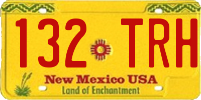 NM license plate 132TRH