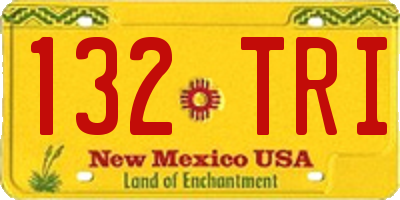 NM license plate 132TRI