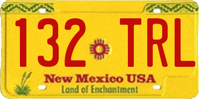 NM license plate 132TRL