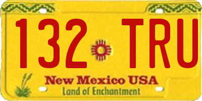 NM license plate 132TRU