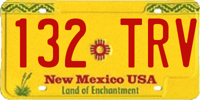 NM license plate 132TRV