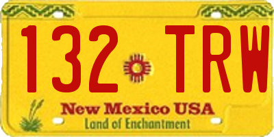 NM license plate 132TRW