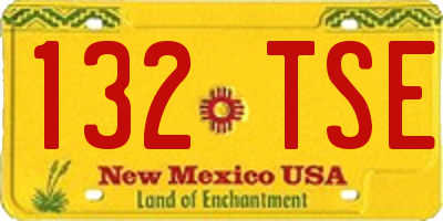 NM license plate 132TSE