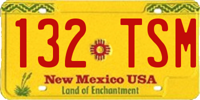 NM license plate 132TSM