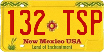 NM license plate 132TSP