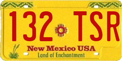 NM license plate 132TSR