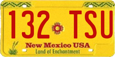 NM license plate 132TSU