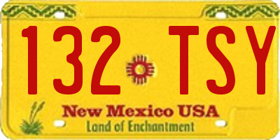 NM license plate 132TSY