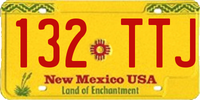 NM license plate 132TTJ