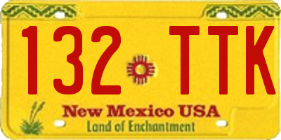 NM license plate 132TTK