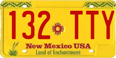 NM license plate 132TTY
