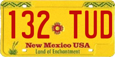 NM license plate 132TUD