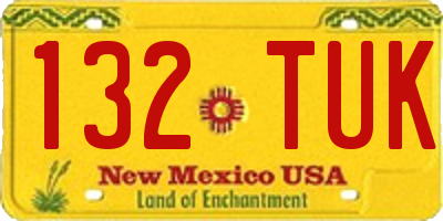 NM license plate 132TUK