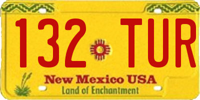 NM license plate 132TUR