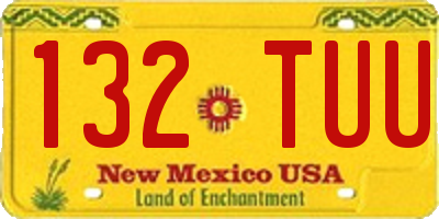 NM license plate 132TUU