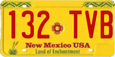 NM license plate 132TVB
