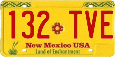 NM license plate 132TVE