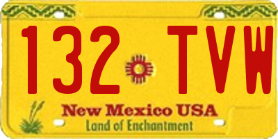 NM license plate 132TVW