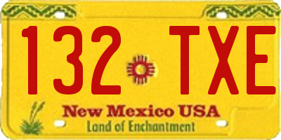 NM license plate 132TXE