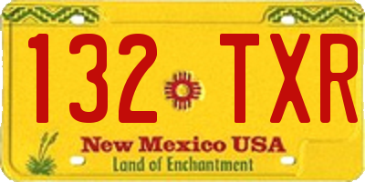 NM license plate 132TXR