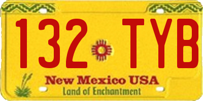 NM license plate 132TYB