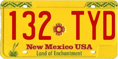 NM license plate 132TYD