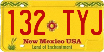 NM license plate 132TYJ