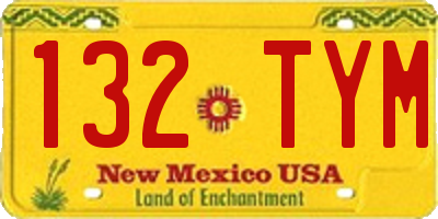 NM license plate 132TYM
