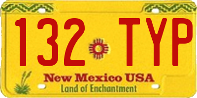 NM license plate 132TYP