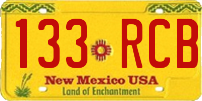 NM license plate 133RCB