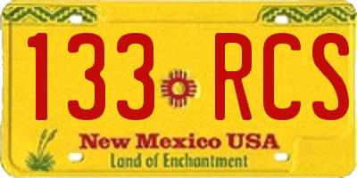 NM license plate 133RCS