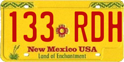 NM license plate 133RDH