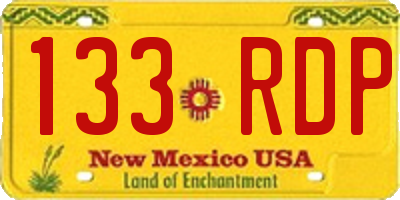 NM license plate 133RDP