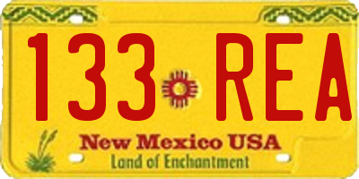 NM license plate 133REA