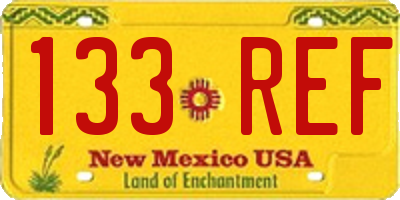 NM license plate 133REF