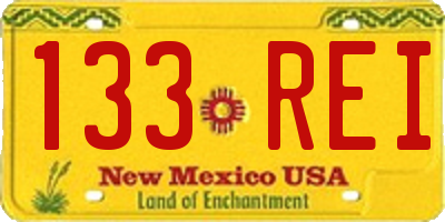 NM license plate 133REI