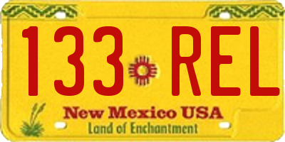 NM license plate 133REL