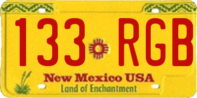 NM license plate 133RGB