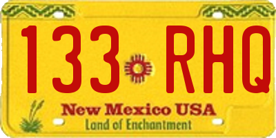 NM license plate 133RHQ