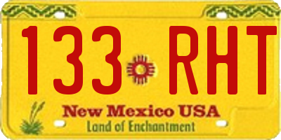 NM license plate 133RHT