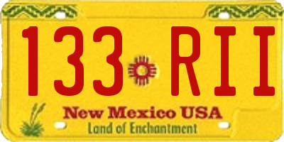NM license plate 133RII