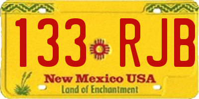 NM license plate 133RJB