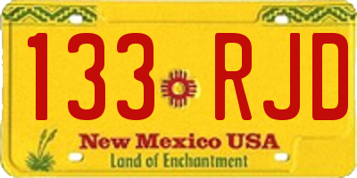 NM license plate 133RJD