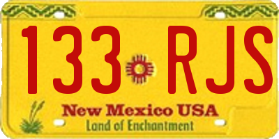 NM license plate 133RJS