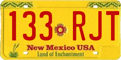 NM license plate 133RJT