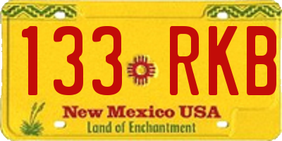 NM license plate 133RKB
