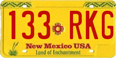 NM license plate 133RKG